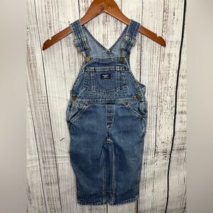 Vintage Oshkosh BLUE Overalls Size 2T Blue Denim